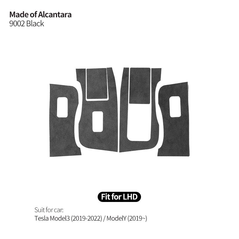 Для Tesla Model 3 Y 2019-2025 Стеклоподъемник Панель Отделка Рамка Наклейка Тюнинг Изготовлены Из Алькантары Аксессуары Для Интерьера Автомобиля