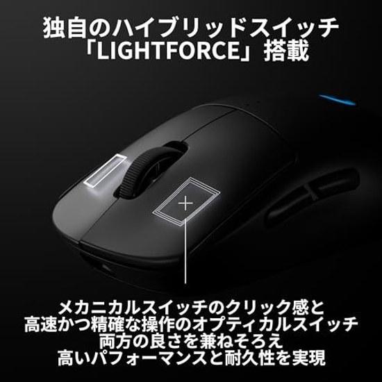 Игровая беспроводная мышь Logicool G PRO 2 LIGHTSPEED 44K DPI G-PPD-002XWL-BKd Легкая 80 г Гибридный переключатель LIGHTFORCE Сенсор HERO2 USB Type-C 95 часов