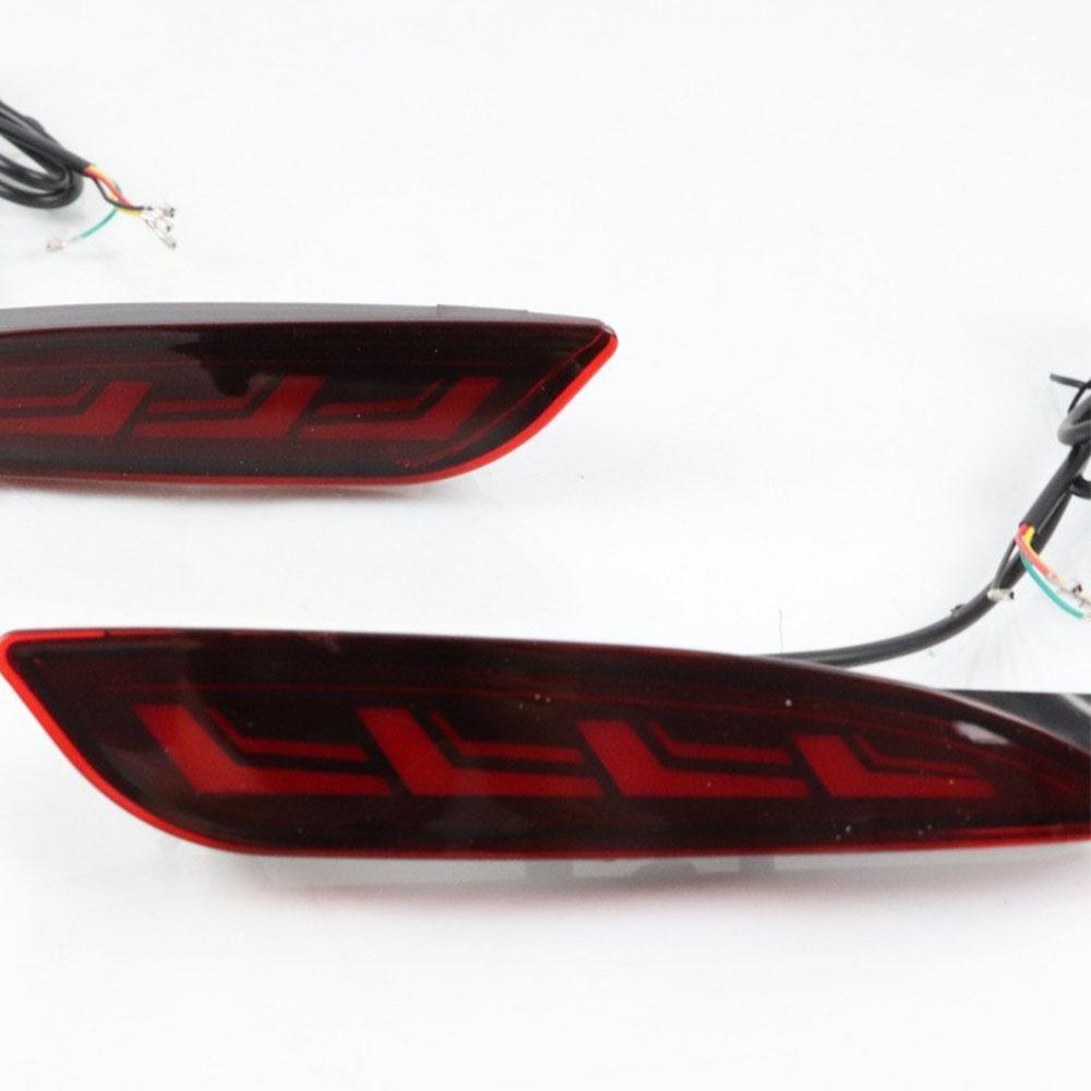 2Pcs For 19-22 Mazda 3 Hatchback Rear Bumper Reflector Fog Brake Indicator Light