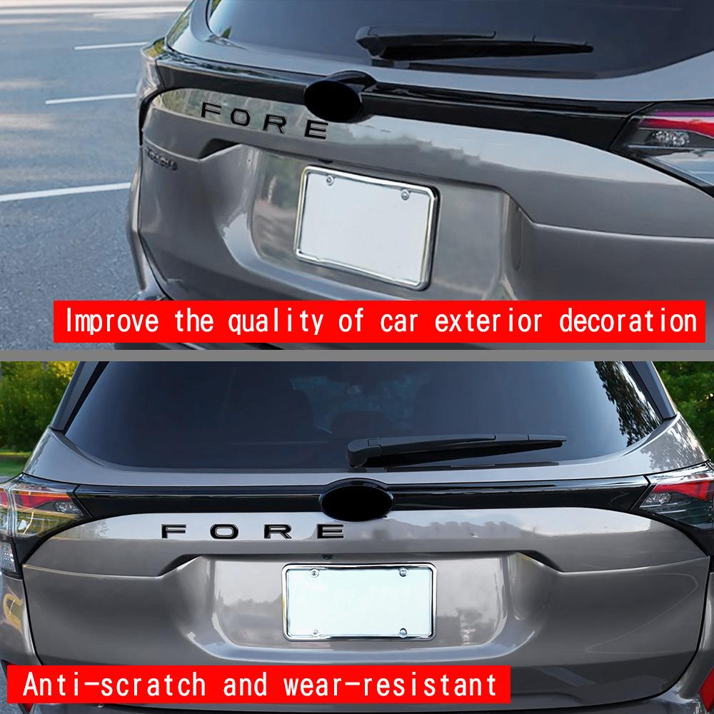 cxjva7 Tailgate Insert Letters For Subaru Forester 2024 2025 Badge 3D Raised Emblem Logo Stickers Rear Door Decals Car Accessories 8pcs