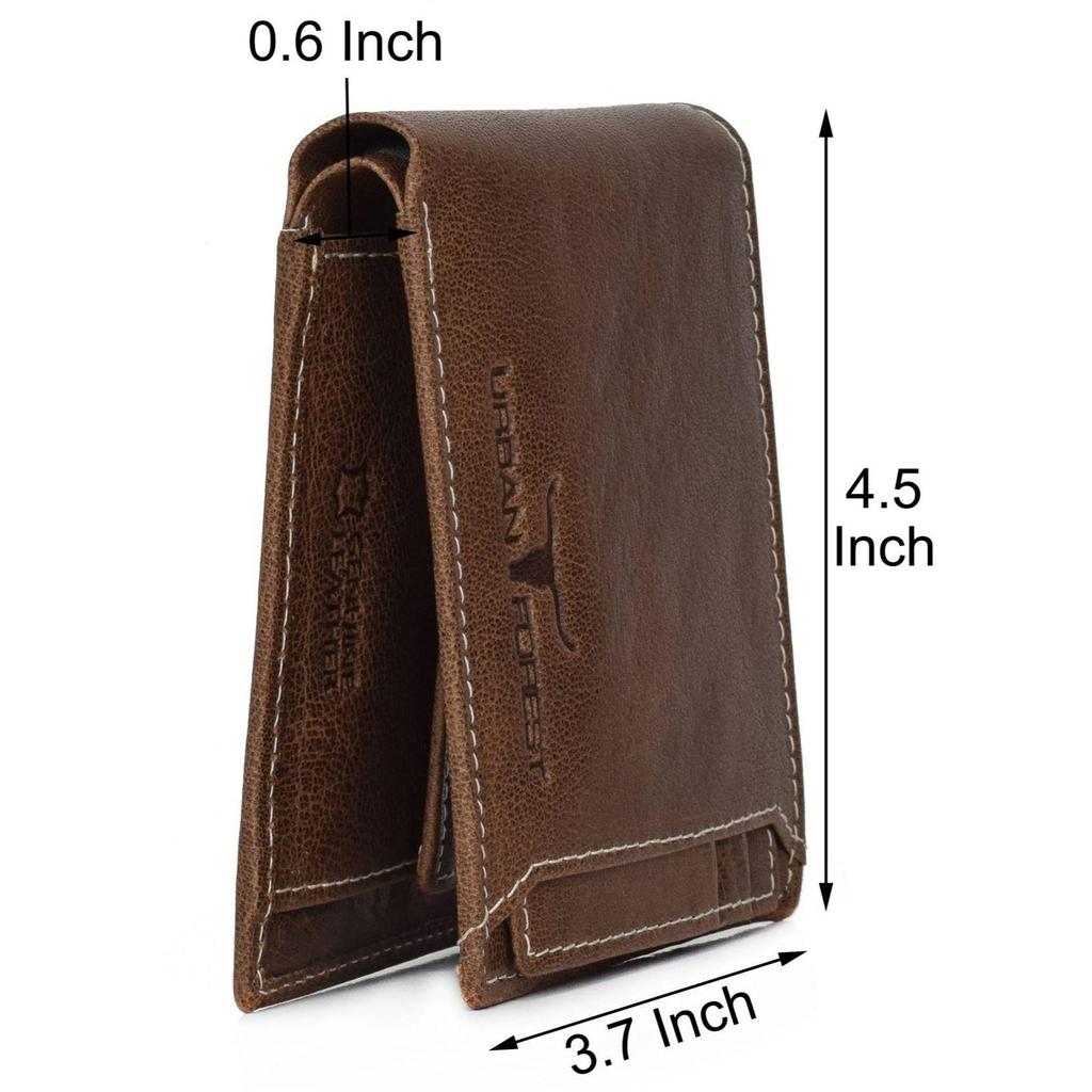 Мужской повседневный кошелек из натуральной кожи - стандартный размер (9 слотов для карт)