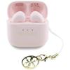 Tws Headphones Guess Glossy Effect        Printed Classic Logo & Charm Pink