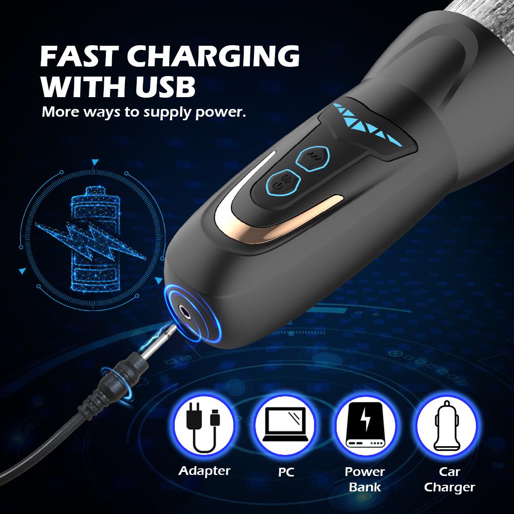 Автоматическая толкающая вращающаяся мужская мастурбационная чашка с вибрацией, тренажер для пениса, мастурбация, товары для взрослых, секс-игрушки для мужчин, товары для взрослых