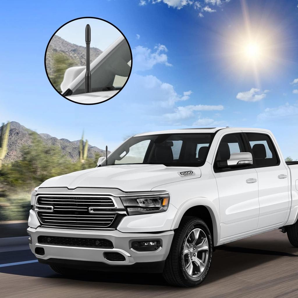 Truck Bullet Antenna for Ford F150 2009-2024, Antenna for Truck Dodge RAM 1500 Accessories, Carwash Safe, Internal Copper Coil, Ford F150 F250 F350