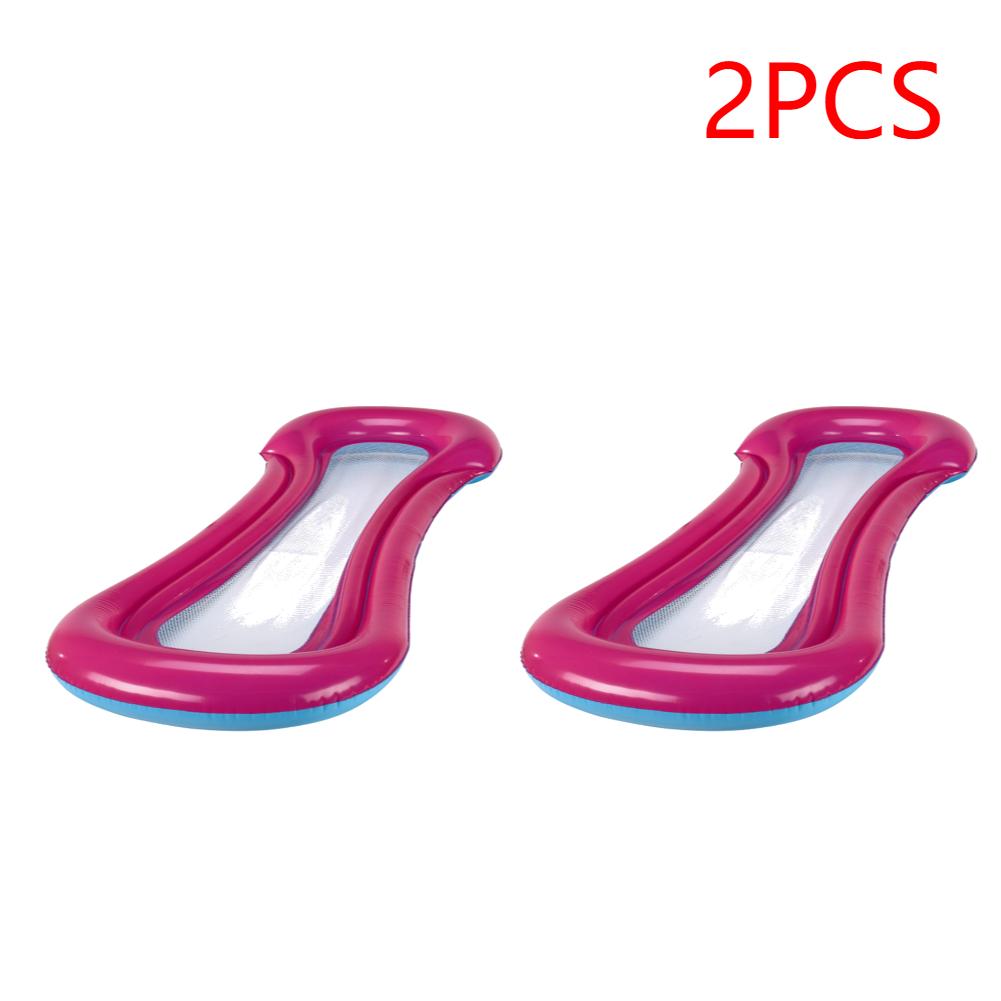 1-2 шт. Надувной гамак, цвет розово-красный, 160 x 60 см, складной надувной гамак, плавучая спинка, надувной матрас