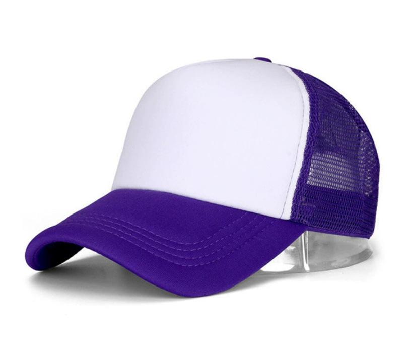 2026 Sublimation Blanks 6-Panel Colorful Baseball Mesh Cap - 100% Polyester Plain Unisex Adult Sports Hats