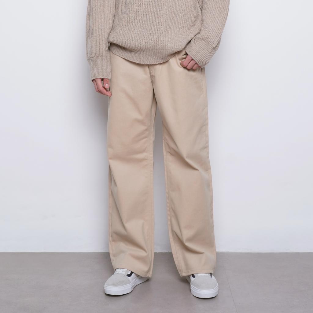 THE-ABON M765 Pitch Wide Pants Beige