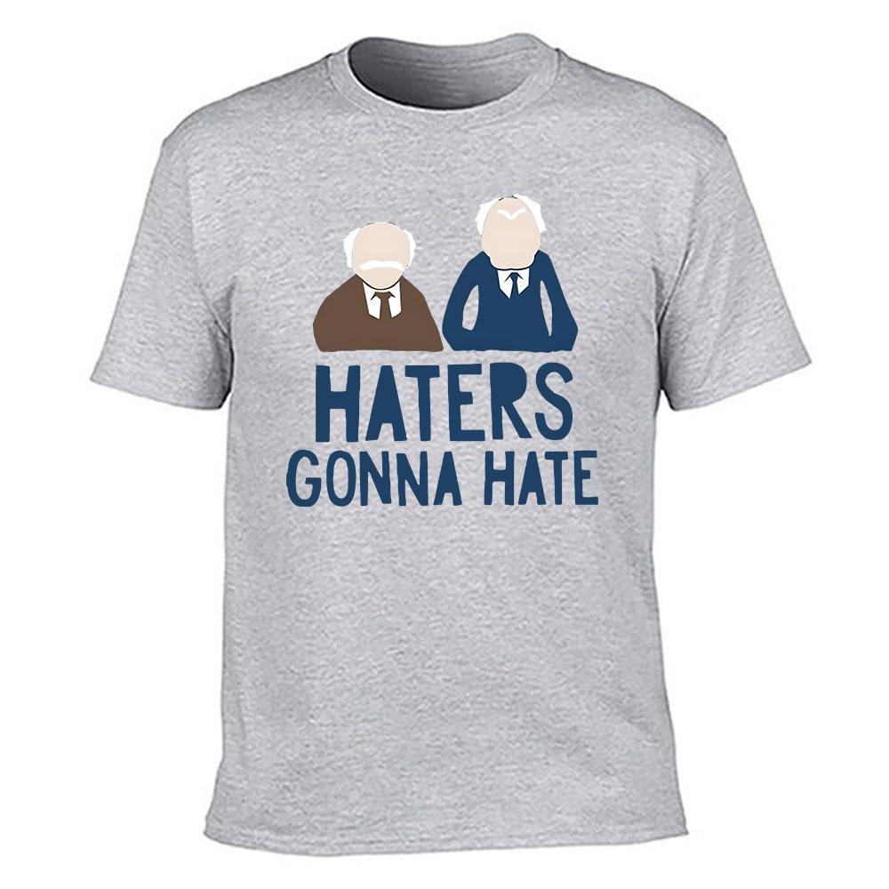 Unisexs Cotton Short Sleeve Tshirt Haters Gonna Hate Print Casual Crew Neck Tee For Daily Wear