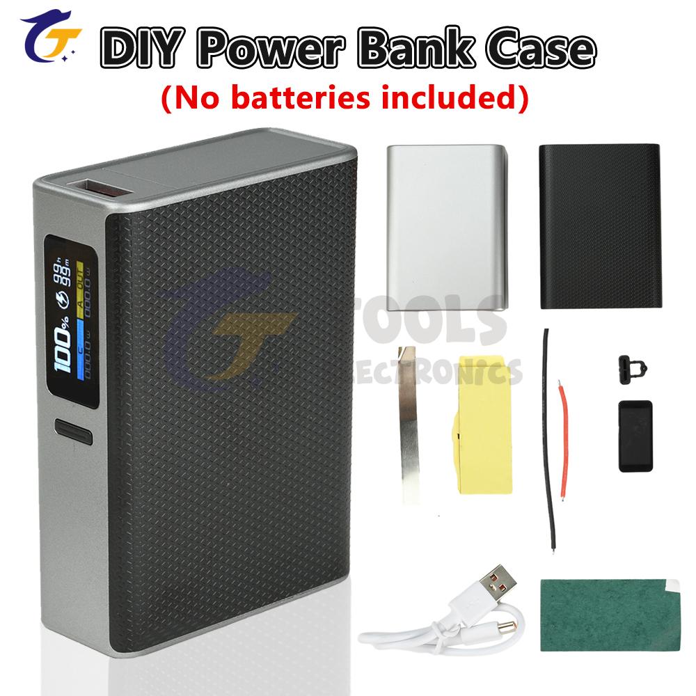 Модуль быстрой зарядки 22,5 В с цветным TFT-дисплеем, корпус для Power Bank с поддержкой PD QC VOOC, DIY-комплект, портативный корпус для мобильной батареи