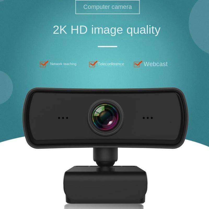 Веб-камера HD 2K, мини-компьютер, веб-камера для ПК с USB-разъемом, вращающиеся камеры для прямой трансляции, видеовызовы, работа на конференциях