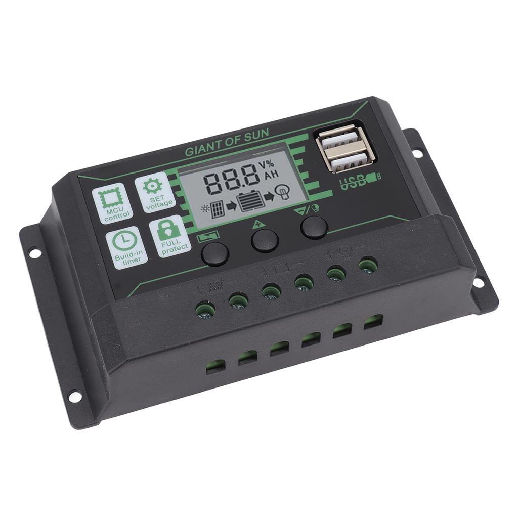 Solar Charge Controller Dual USB Automatic Identification PWM PV Panel Charger for Industry 5V 100A