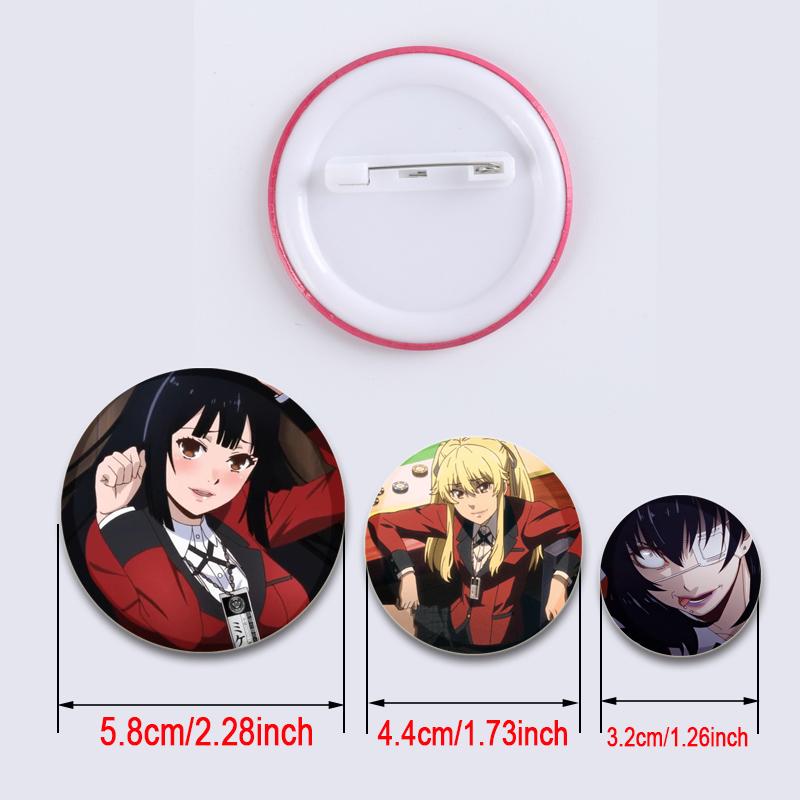 32/44/58 мм аниме Kakegurui Брошь ручной работы булавка мультяшная фигурка Юмэко Джабами значок мультяшный косплей значок для рюкзака Декор ювелирные изделия подарки