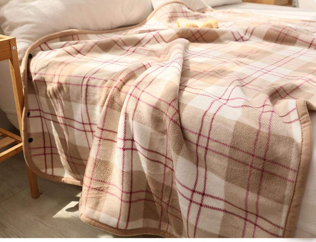 Плед с изображением синего жирафа, большой размер 100 x 140 см, защита от холода, 4-стороннее одеяло, моющееся, с пуговицами, улучшенная защита от холода, теплый плед