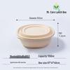 Mr. Corn 1150ml Degradable Round Food Container