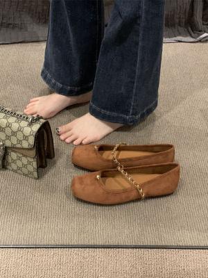 Модные черные мокасины с квадратным носком Kawaii на плоской подошве для женщин 2024 года, симпатичная женская летняя обувь, удобная и элегантная, популярная E