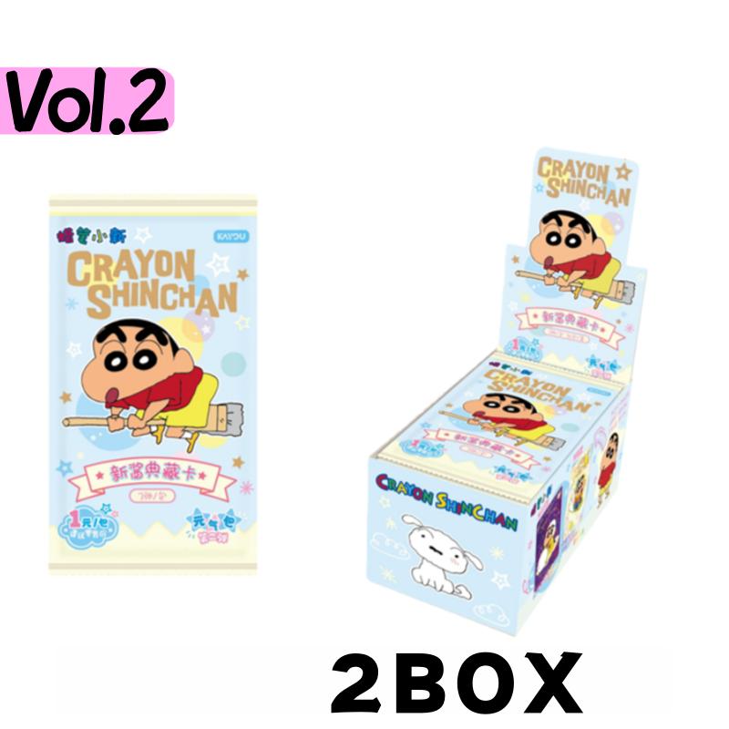 Crayon Shinchan Cards Vitality Bag Anime Vol.2 Collection Cards Yuanqi Pack Toys Birthday Gifts for Kids Christmas Gift