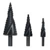 Black spiral flute pagoda drill bit (three-piece set-bag)