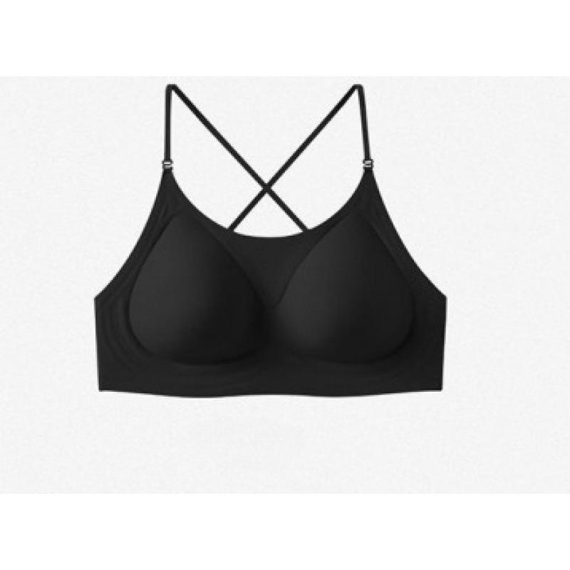Seamless Fragrance Foundation Halter Beauty Back Bra, Thin Strap Three-Way Wear Large Open Back Women Lingerie