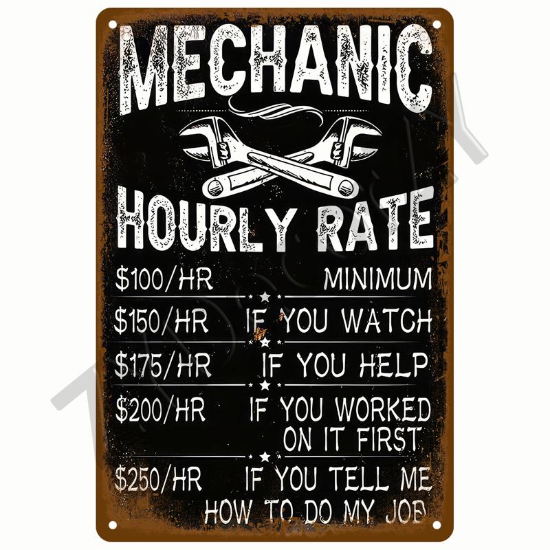 Retro Tin Sign Bar Cafe Club Garage Car Pub Vintage Metal Sign Plaque Painting Motorcycle Iron Home Decoration Wall Decor Art