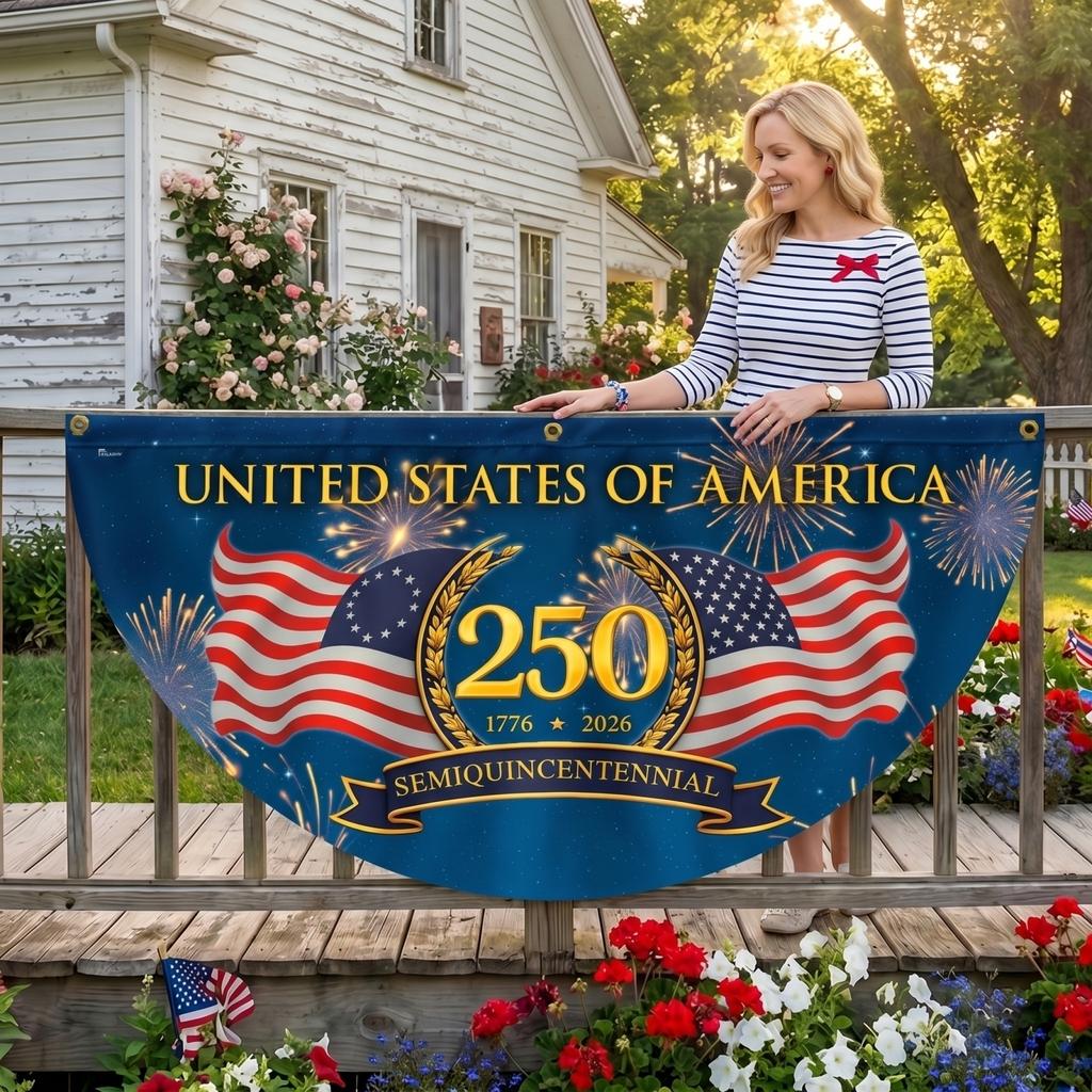 СОЕДИНЕННЫЕ ШТАТЫ АМЕРИКИ 250-летие День Независимости Полупятисотлетие Флаг 1776 2026 Декоративный Подвесной Наружный Внутренний Дисплей