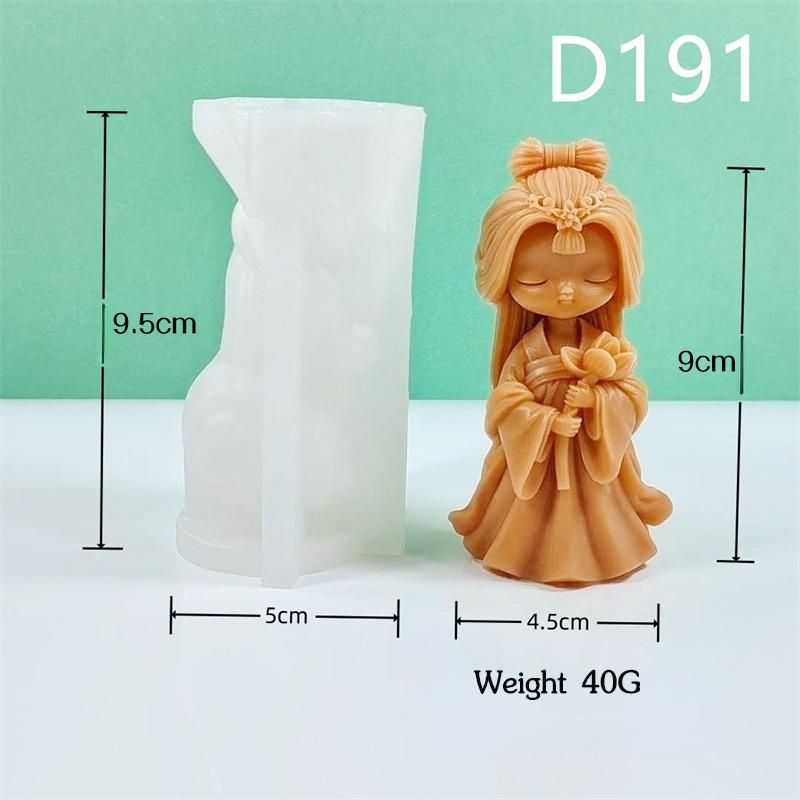 3D Милая Принцесса Силиконовая Форма для Свечей DIY Девочка с Закрытыми Глазами Ароматерапия Гипс Кристалл Смола Форма для Заливки Домашние Поделки Подарки