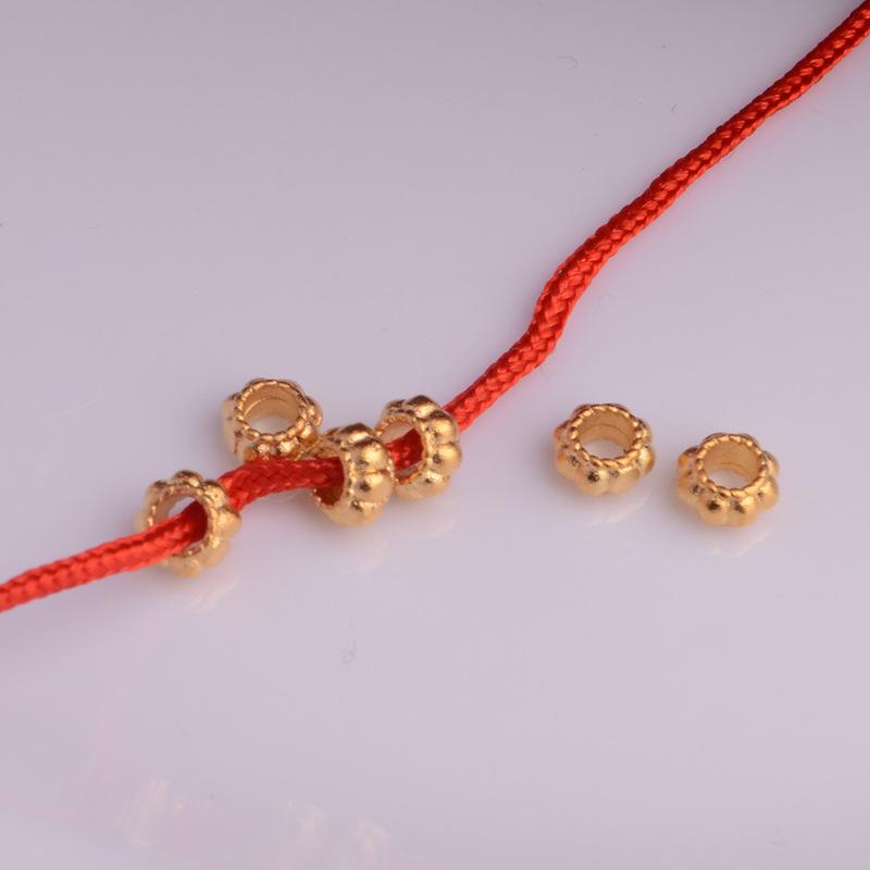 Gold Plated Pumpkin Beads: DIY Handmade Weaving & Jewelry Spacer Beads for Lanterns