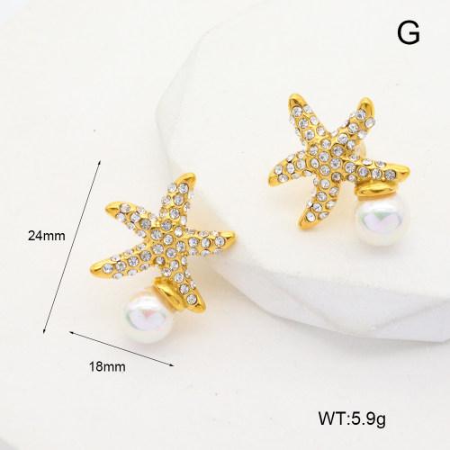 Stainless Steel 18k Gold Plated Earrings Zircon Pearl Hoop Earrings Simple Colorful Fashion Jewelry Set Accessories for Women