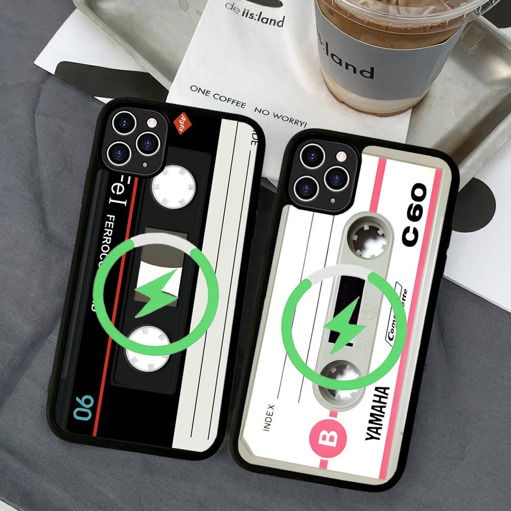 Magnetic Radio Tape Cassette For Magsafe Magnetic Wireless For IPhone 17 Pro Max 15 Plus 14 13 12 11 16 Pro Phone Case
