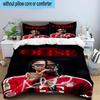 3PCS Michael Football Star Bedding Set,Including 1pc Duvet Cover And 2pcs Pillowcases Perfect for Bedroom, Dormitory, Fan Christmas gift