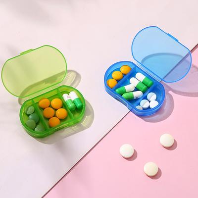Мини-контейнер для таблеток с 3 отделениями, Органайзер для таблеток, Держатель для таблеток в поездку, Контейнер для хранения лекарств