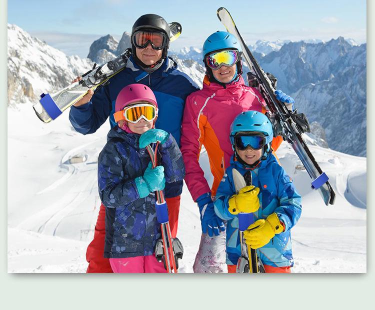 Cross-Border Adjustable Ski Bindings with EVA Pad and Magic Tape Nylon Straps