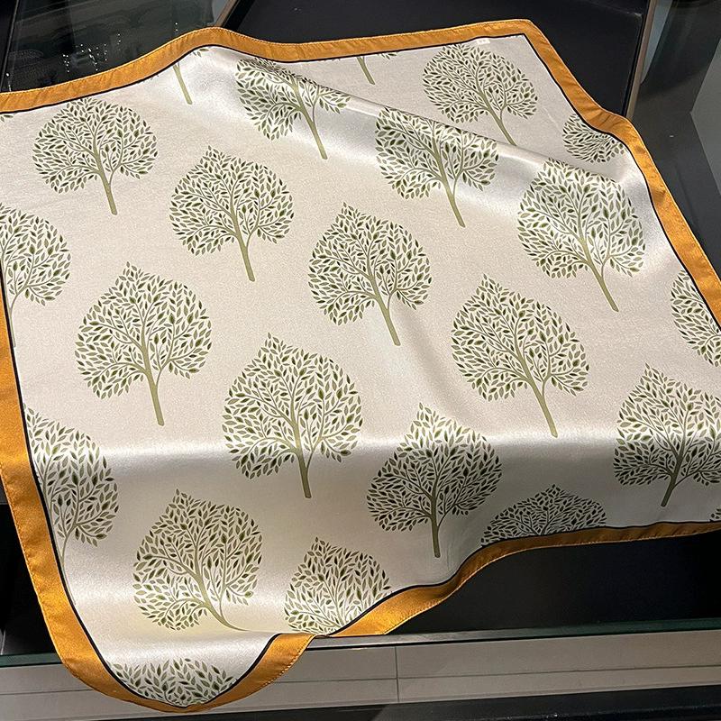 Новый 100% Натуральный Шарф из Натурального Шелка Женский Платок Бандана Квадратные Шарфы Палантин Косынка Тутовый Весенняя Мода Роскошный Высокое Качество Хиджаб