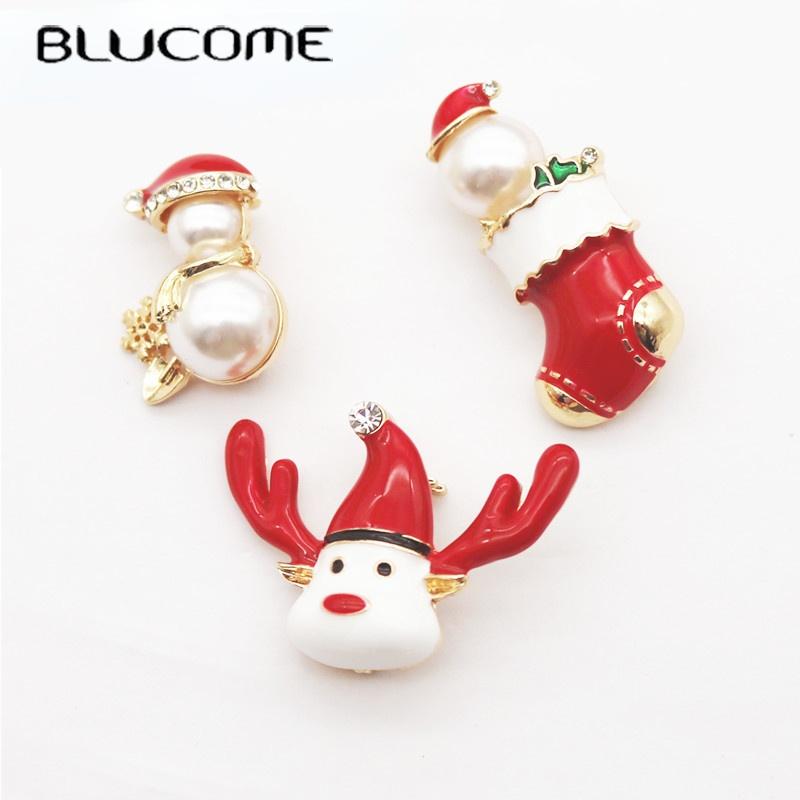 Blucome Cute Anime Christmas Stocking Christmas Deer Snowman for Women Men Scarf Hijiab Pins
