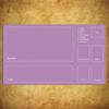 Black Background White Outline Zoned TCG Playmat 35X60CM Magic Card Battle Mat Non‑Slip Durable Stitched Edge Tabletop Playmat