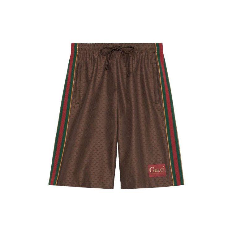 Gucci Повседневные шорты мужские коричневые средние 623220-XJCKV-2178