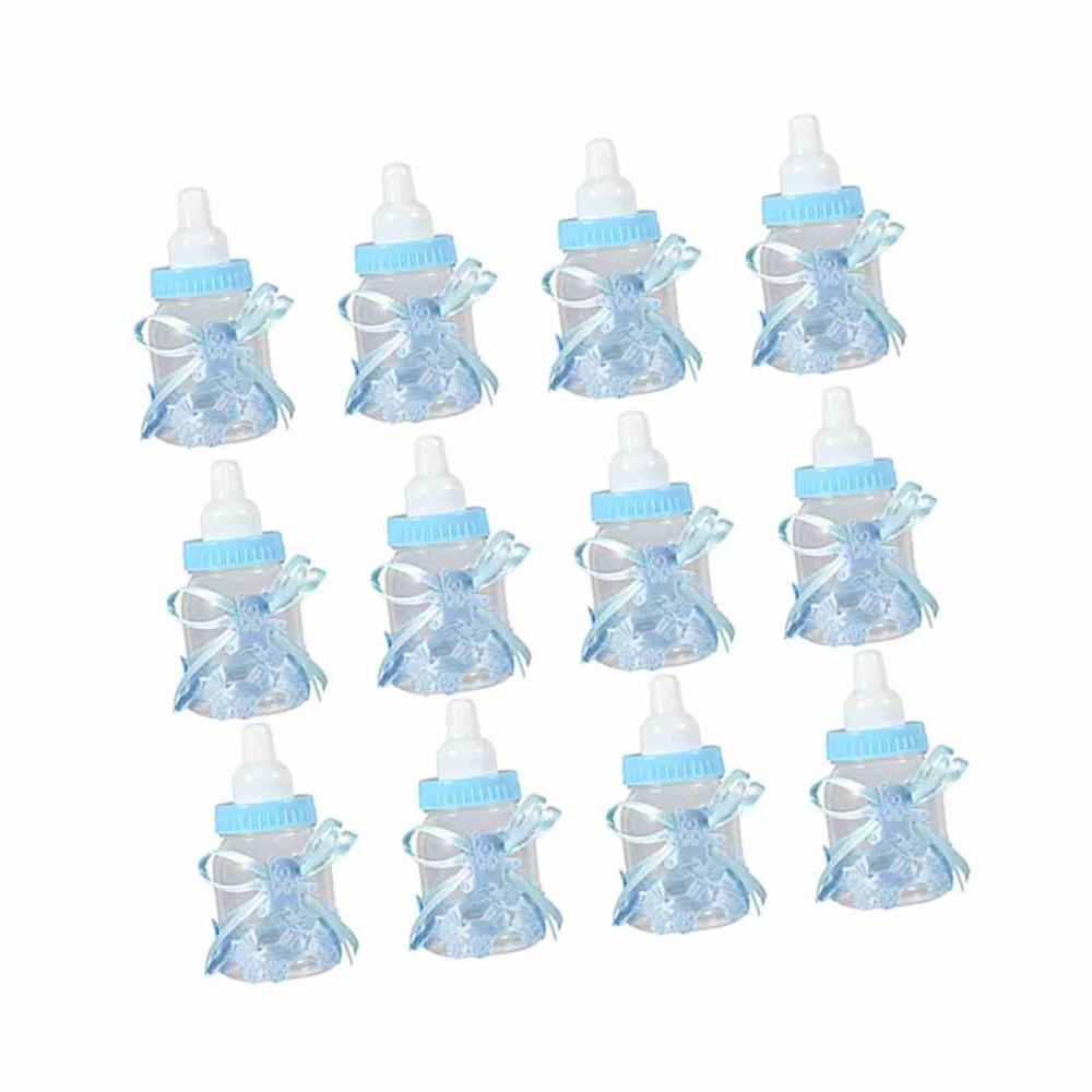 12pcs Plastic Candy Chocolate Bottles With Ribbons Candy Present Bottles  Home Party Decor