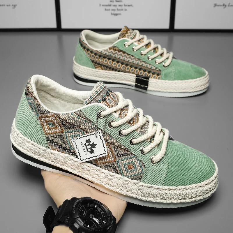 SYTK Мужская обувь Лоферы из льняной ткани для рыбалки Летние мужские кроссовки Летние плоские парусиновые туфли для мужчин Повседневная обувь для мужчин