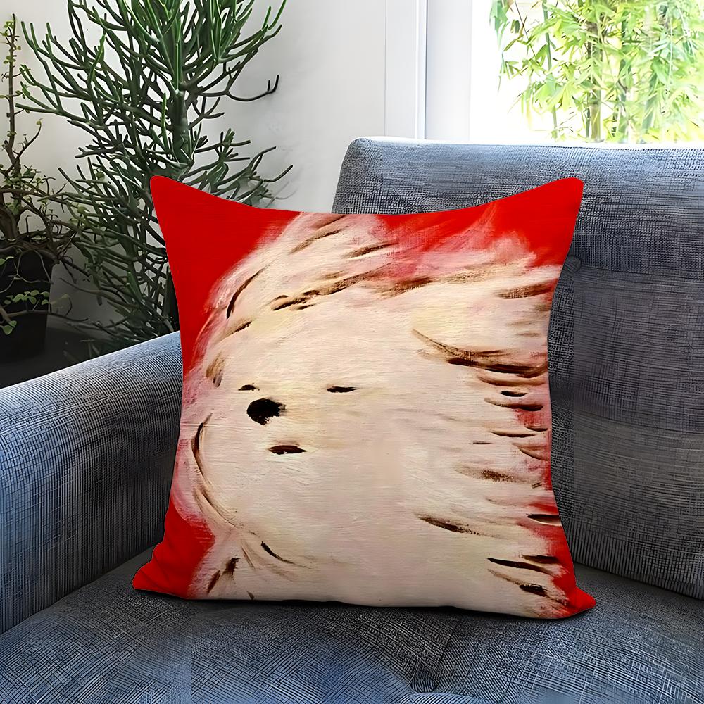 Oil Painting West Highland Terrier Cushion Cover Comfortable Reversible Pillow Cover Ideal for Car Sofa Bedroom Beyond