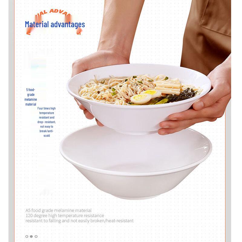 Pinmoya 19cm Melamine Imitation Porcelain Noodle Bowl