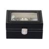 PU Leather Watch Box Black Watch Storage Box Luxury Watch Display Box