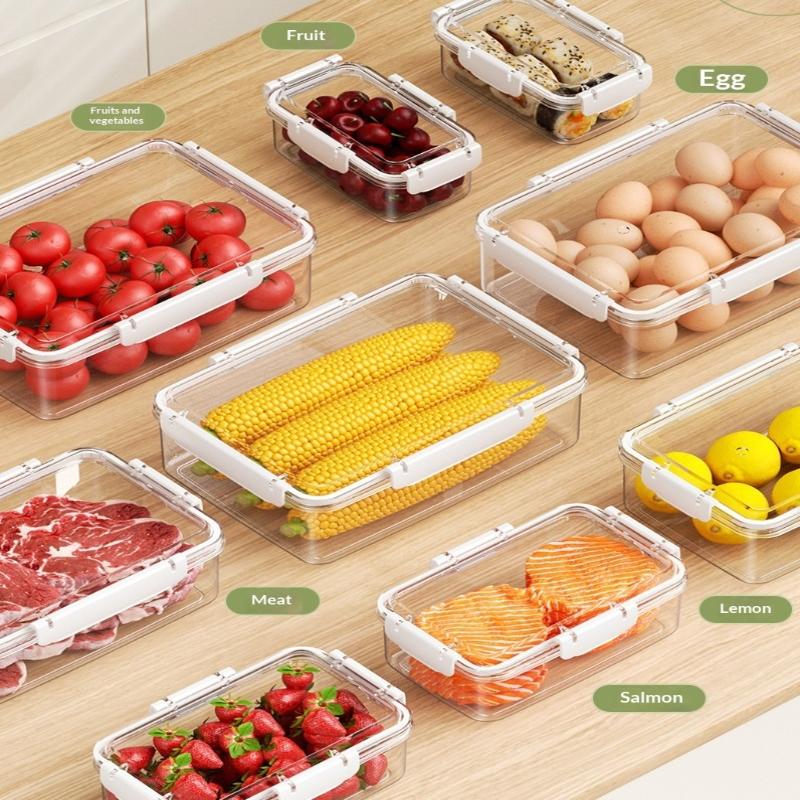 Контейнеры для хранения фруктов Контейнеры для свежих продуктов Прозрачный органайзер для фруктов в холодильник Многофункциональный ланч-бокс для приготовления еды