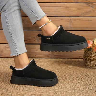 Зимние женские сапоги-луноходы на толстой платформе, увеличивающие рост, сапоги-русалки, новые зимние сапоги с круглым носком, закрывающие стопу, утепленные толстым бархатом, теплые пушистые хлопковые сапоги для женщин