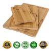 Wood Cutting Boards for Kitchen – Bamboo Cutting Board Set with Juice Groove and Handles – Wooden Chopping Board, Serving Tray – BlauKe®