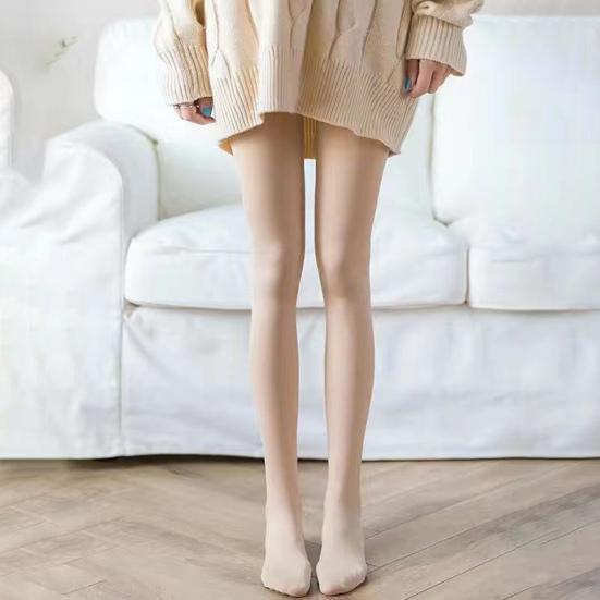 Женские зимние колготки с эластичной плюшевой подкладкой, однотонные, со средней талией, сохраняющие тепло, короткая юбка, платье, подходящие к низу, леггинсы, женские колготки