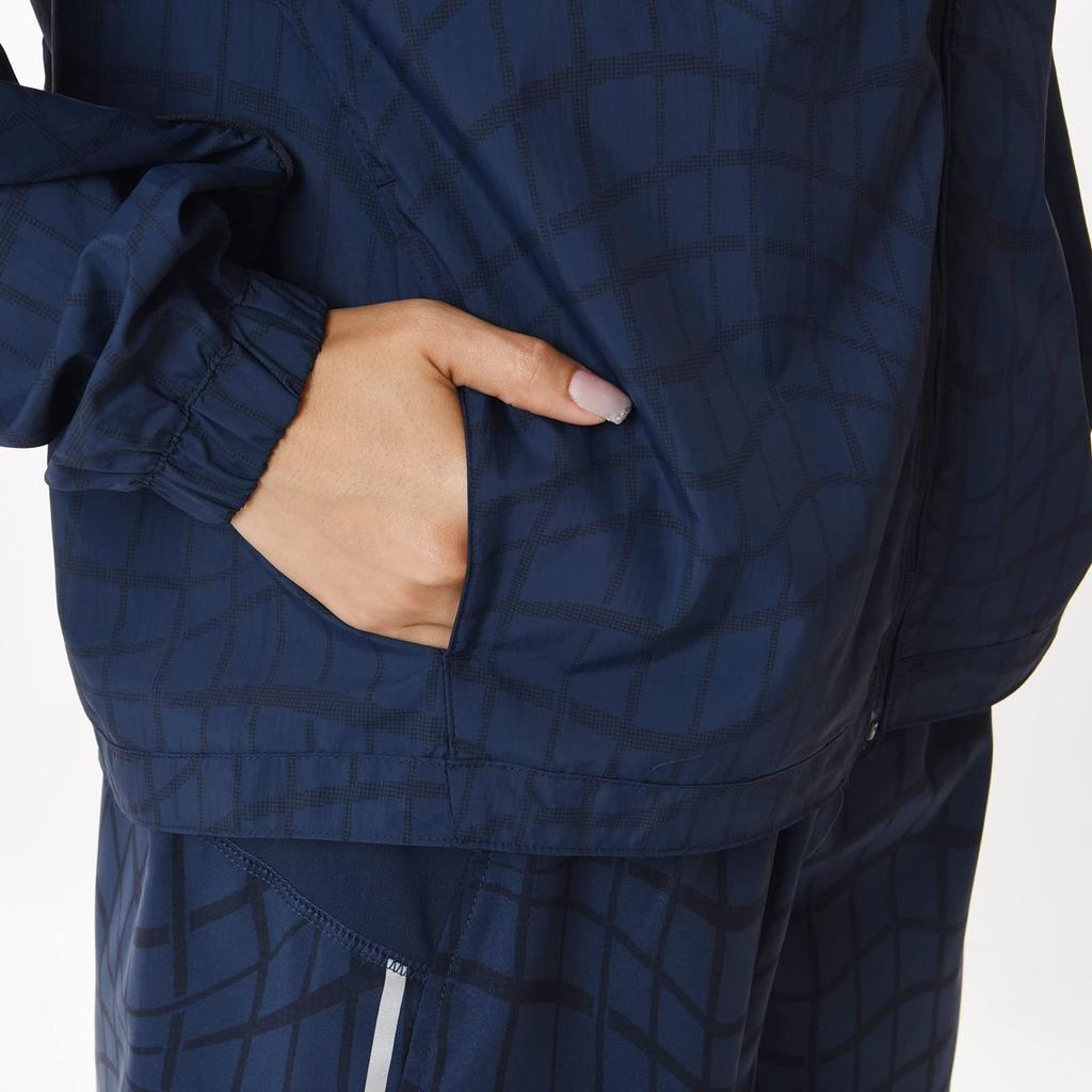 Легкая компактная куртка Impact Run Printed WJ21265 NNY L [New Balance] женская (NB ВМС)