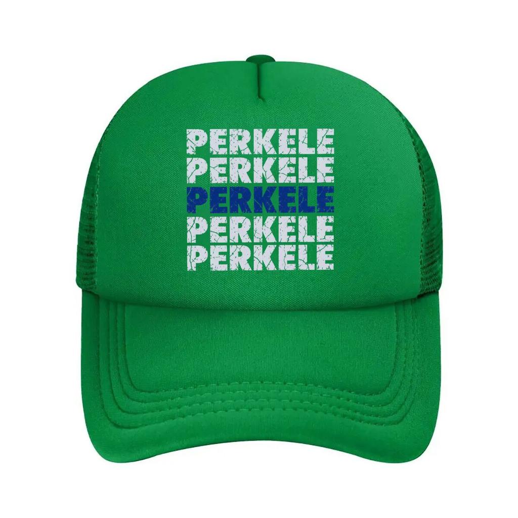Distressed Finnish Slogan Block Lett Mesh Baseball Cap Polyester Forward Observations Hat Adjustable Golf Hat Summer