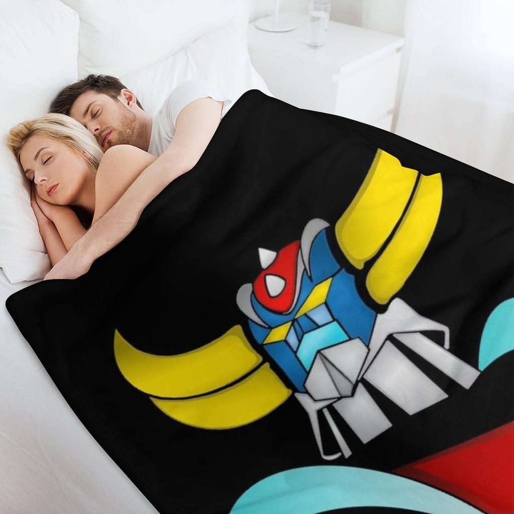 Grendizer, Goldorak Throw Blanket Sofa Quilt Polar Flannel Fabric warm for winter Blankets