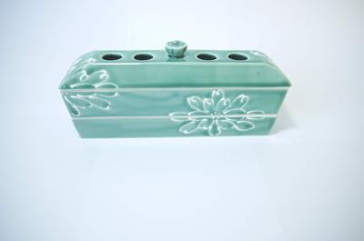 Arita ware курильница для благовоний, для лежания, селадон, хризантема (2 яруса)