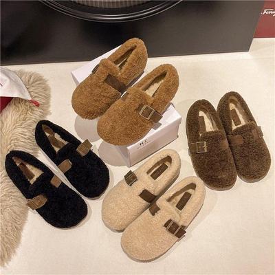 Женские зимние слипоны на высокой подошве – Овечья шерсть и бархат, Мягкая подошва, Теплые и модные.