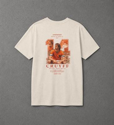 Винтажная футболка Johan Cruyff, Ретро футболка Total Football, Уличная одежда Легенды Амстердама